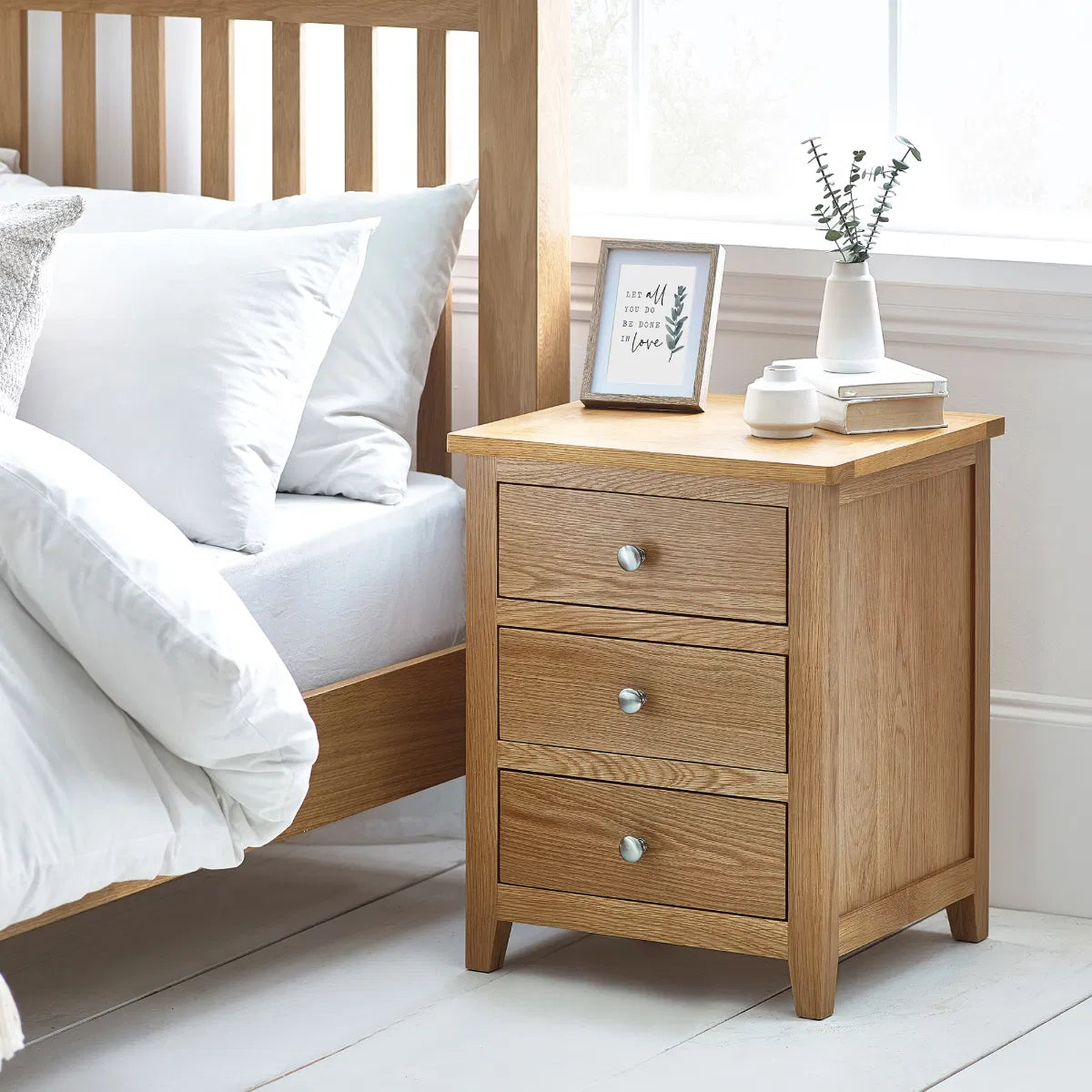 Mallory 3 Drawer Bedside