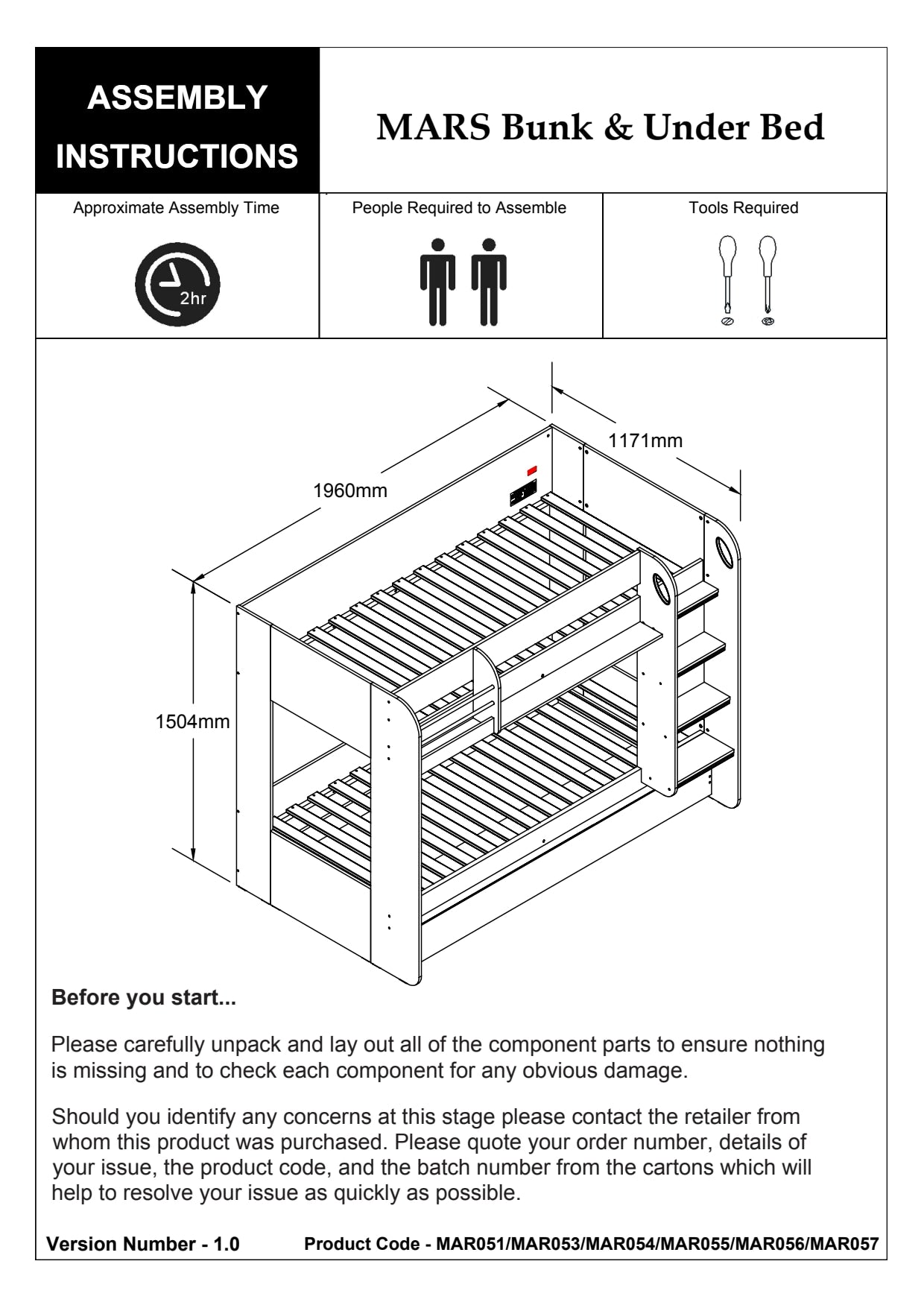 Mars Bunk & Underbed - Grey Oak