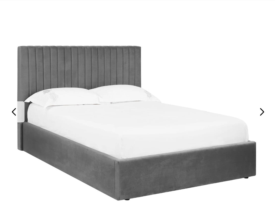 Smoked Grey Ottoman Bed