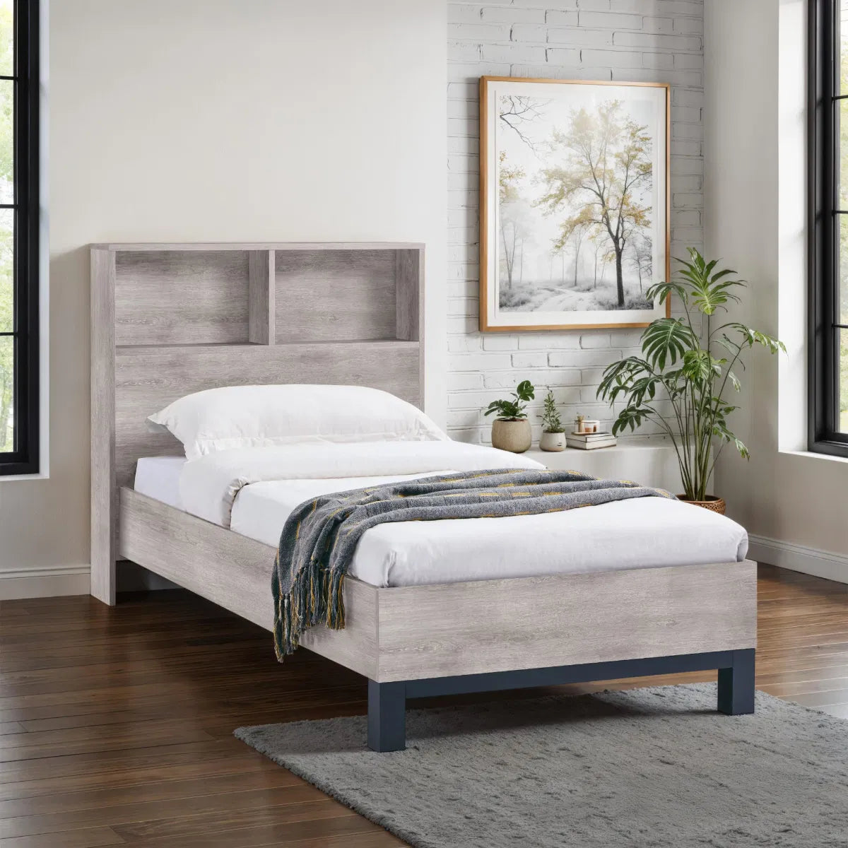 Bali Bookcase Headboard Bed