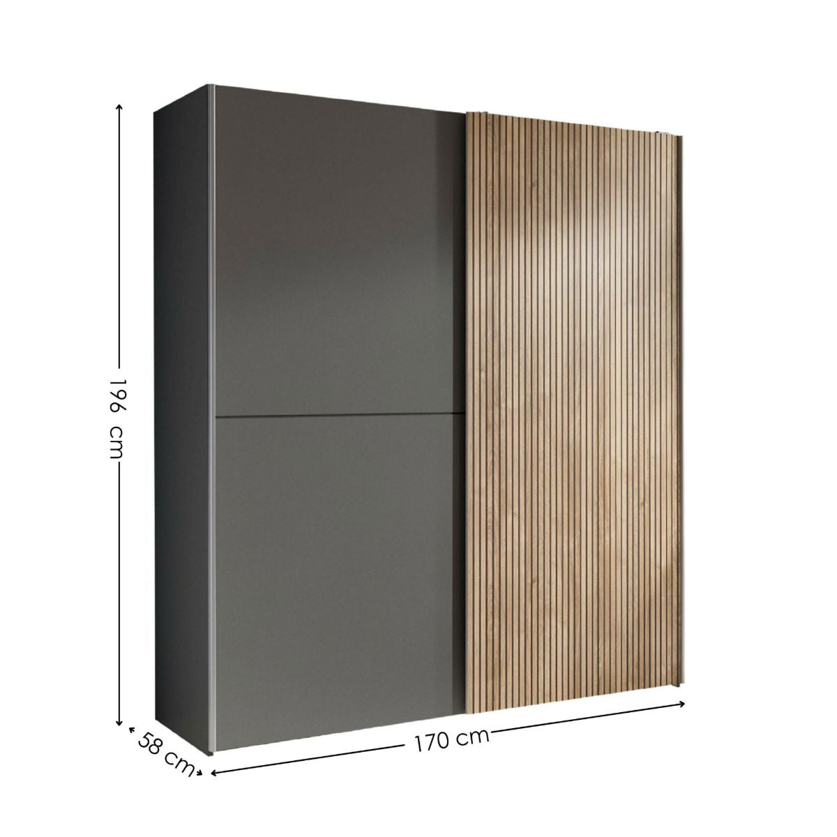 Berno Sliding 2 Door Wardrobe