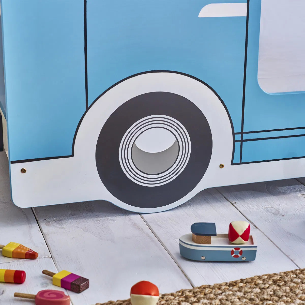 Campervan Bed - Light Blue