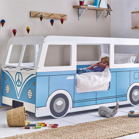 Campervan Bed - Light Blue
