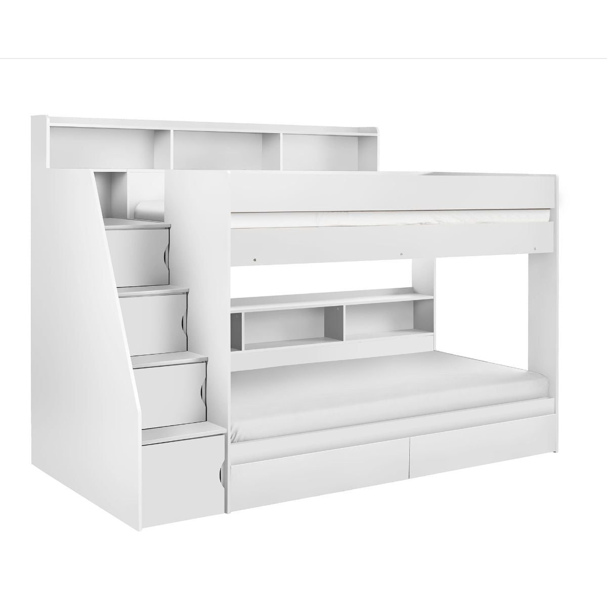 Camelot Staircase Bunk - All White