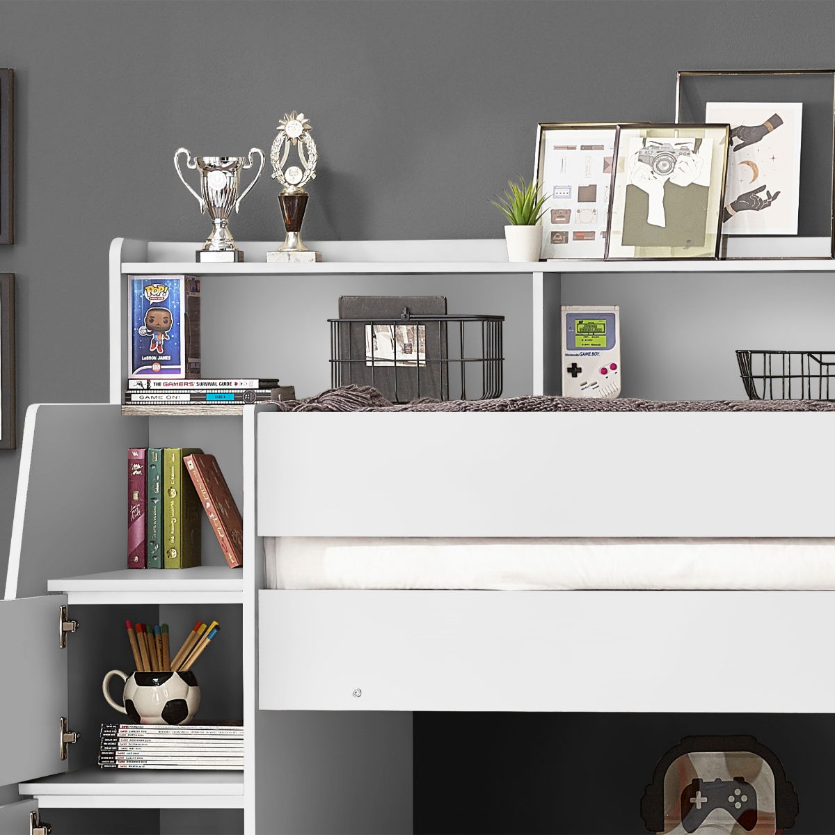 Camelot Staircase Bunk - All White