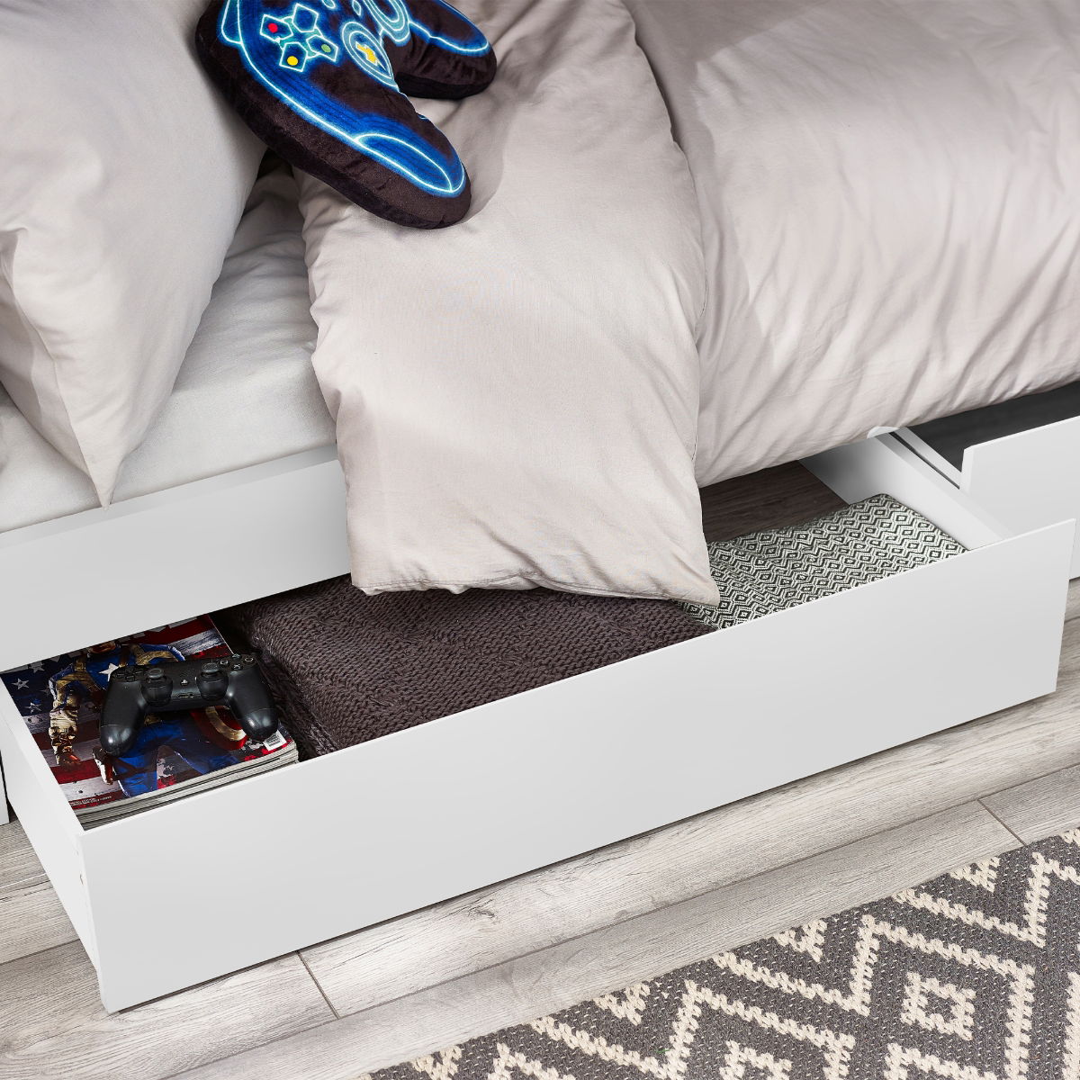 Camelot Staircase Bunk - All White