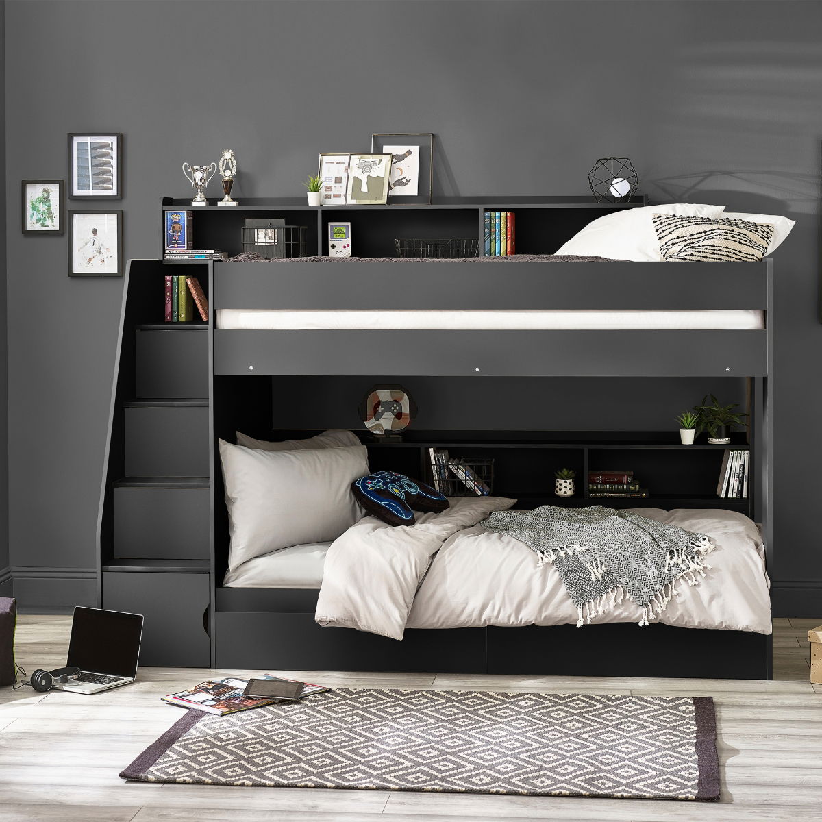 Camelot Staircase Bunk - Anthracite