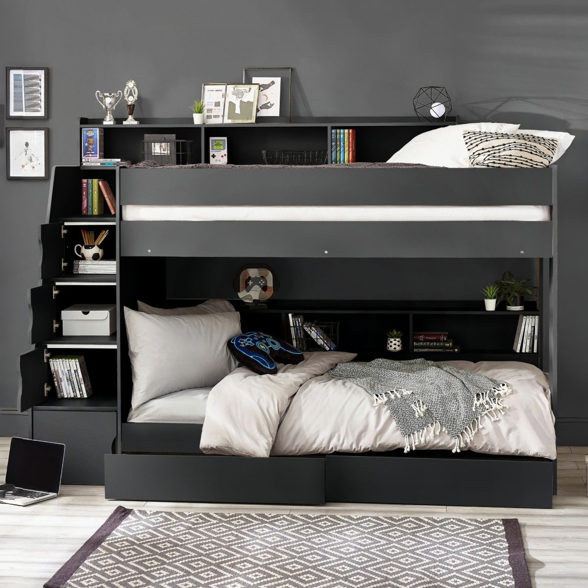 Camelot Staircase Bunk - Anthracite