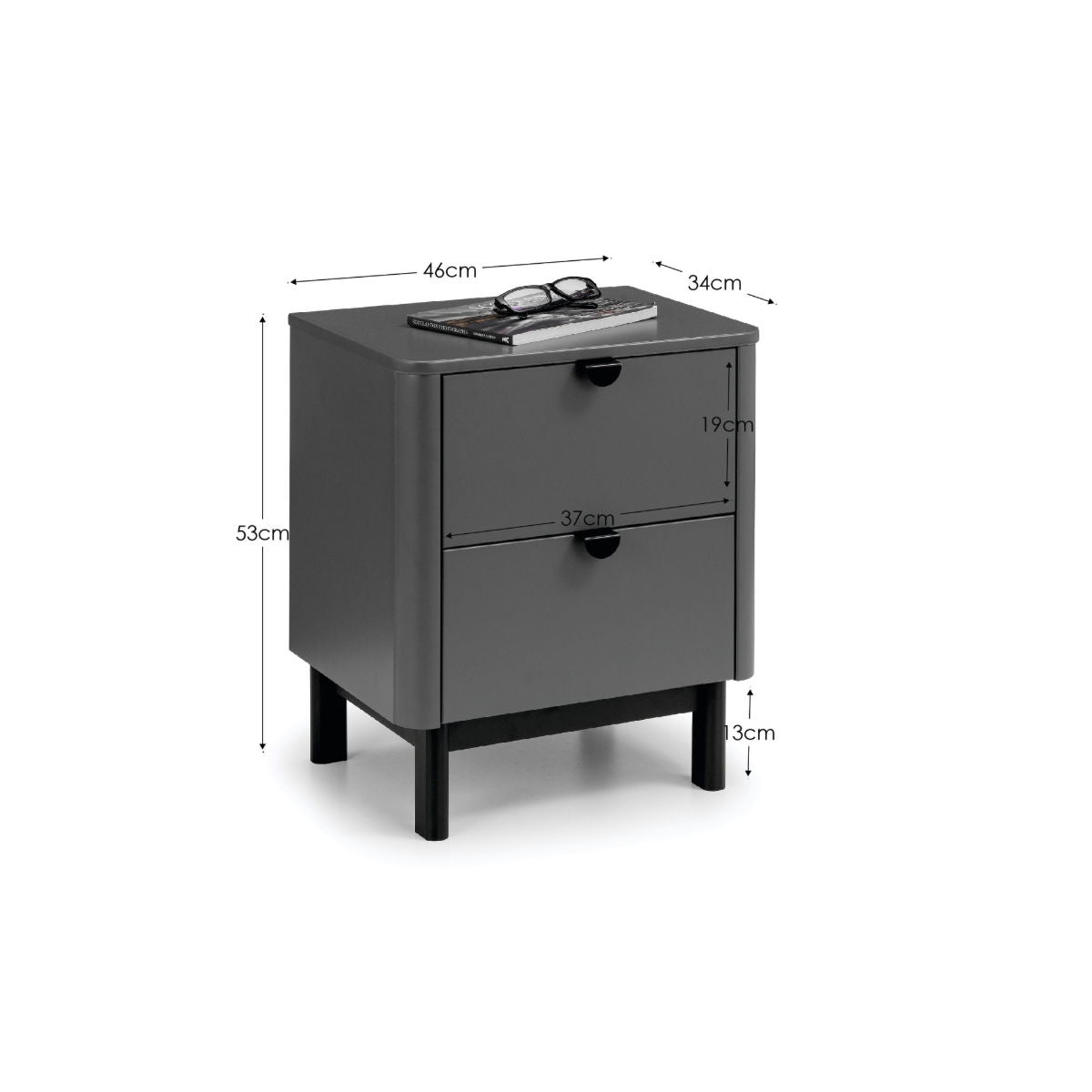 Chloe 2 Drawer Bedside