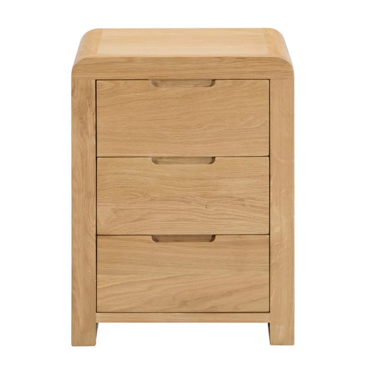 Curve 3 Drawer Bedside
