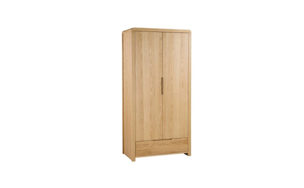 Curve 2 Door 1 Drawer Wardrobe