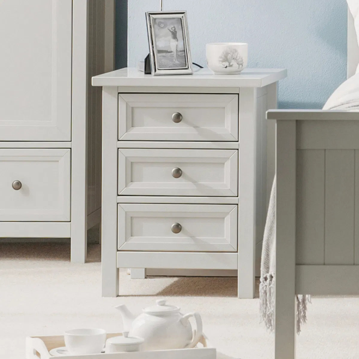 Maine 3 Drawer Bedside