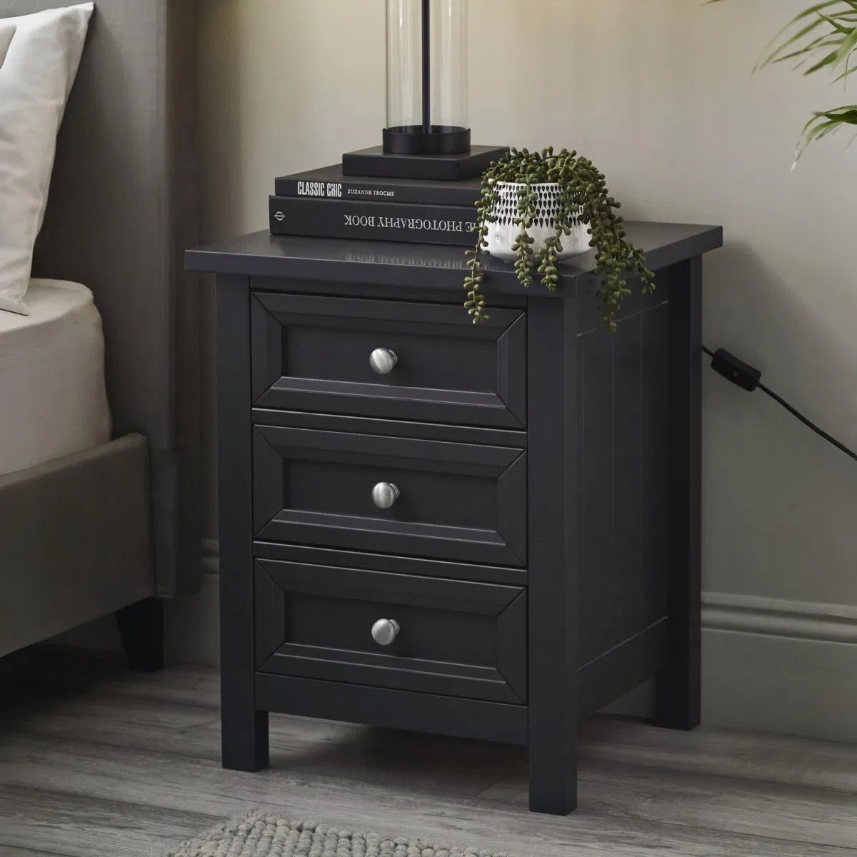 Maine 3 Drawer Bedside
