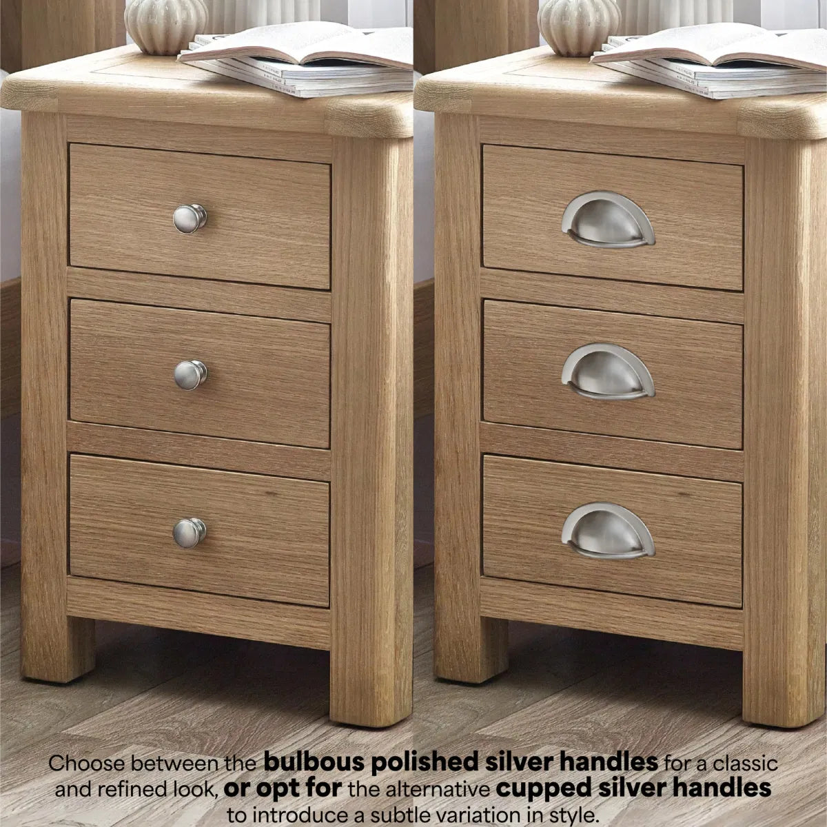 Memphis 3 Drawer Bedside