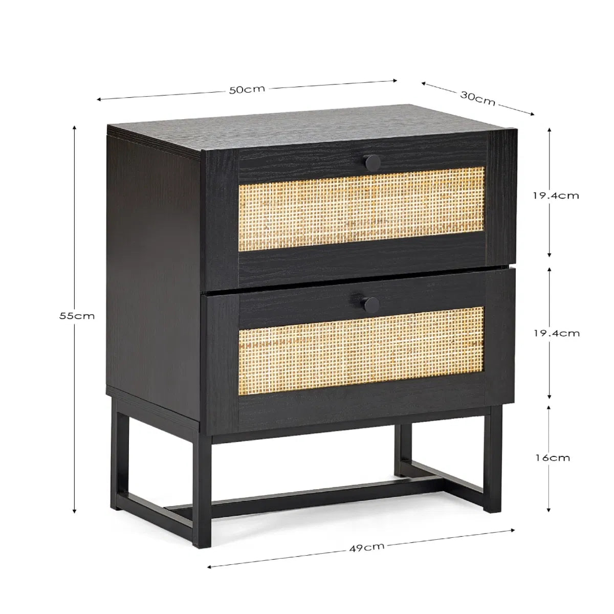Padstow 2 Drawer Bedside
