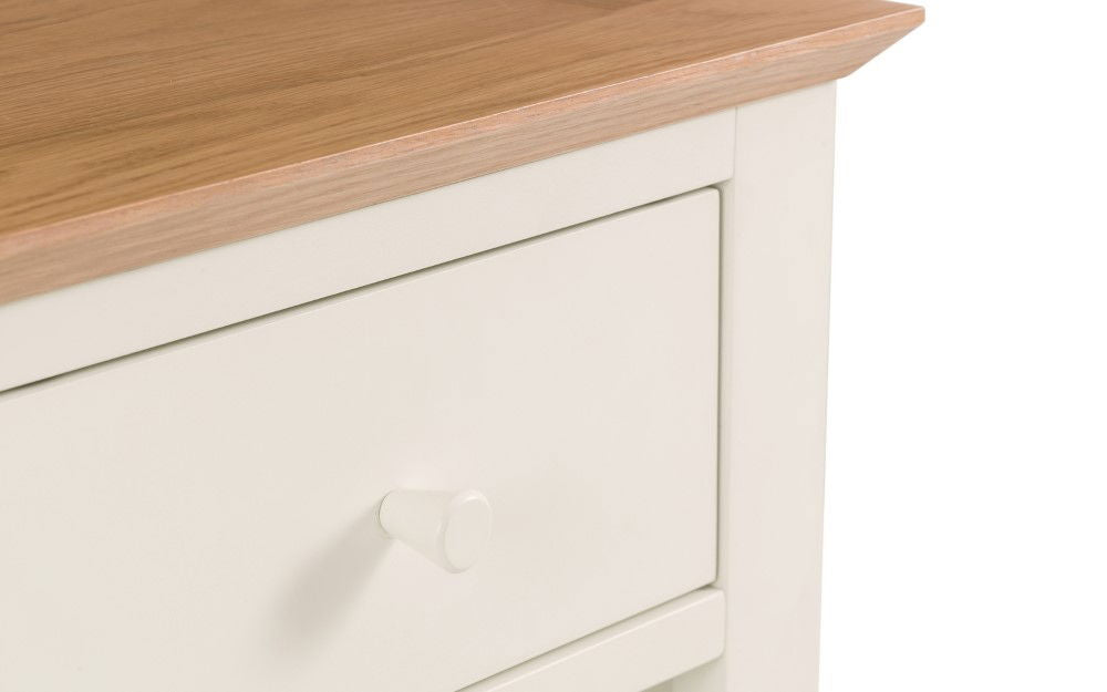 Salerno Shaker Ivory/ Oak 1 Drawer Bedside