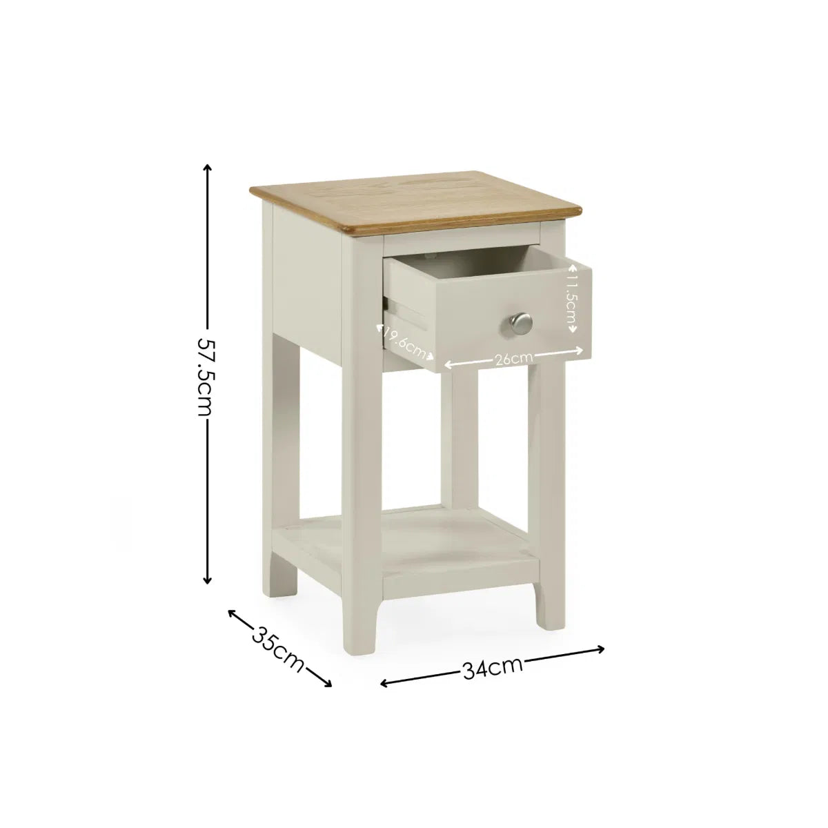 Somerset 1 Drawer Bedside