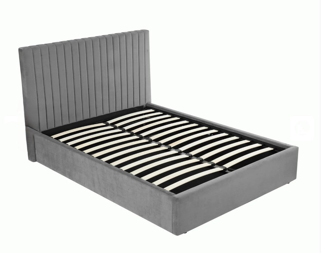 Smoked Grey Ottoman Bed