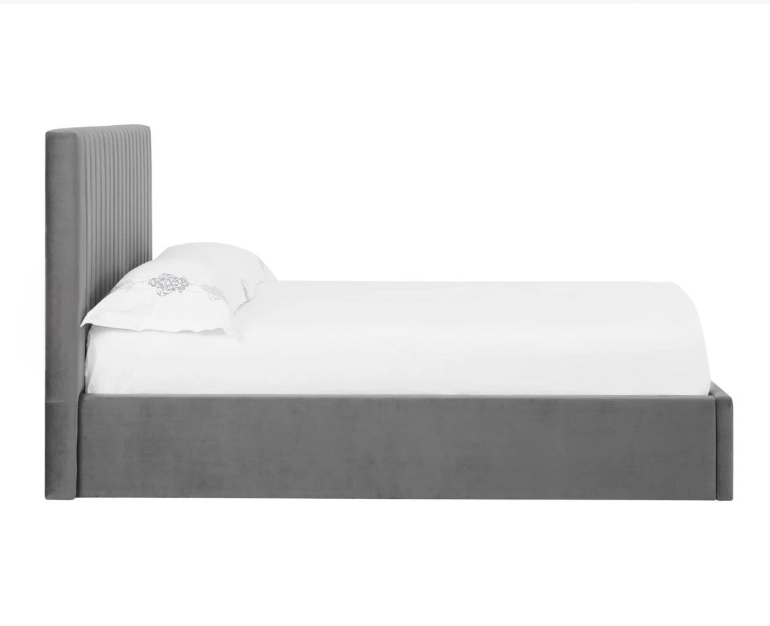 Smoked Grey Ottoman Bed