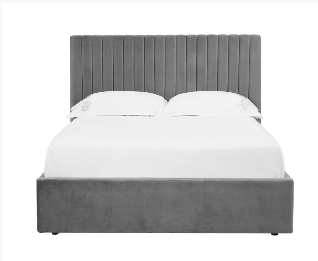 Smoked Grey Ottoman Bed